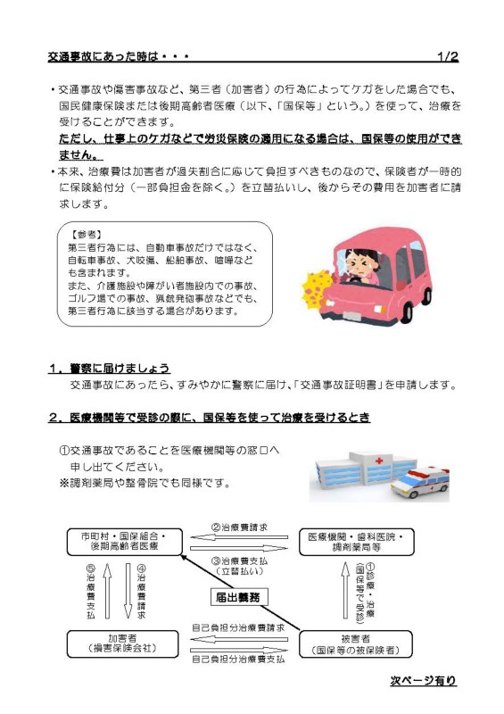 交通事故にあった時の対処法1